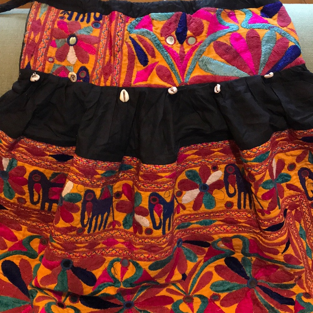 Indian embroidered skirt and top